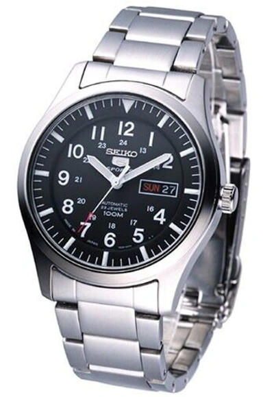 Pre-owned Seiko 5 Sports Automatic Analog Stainless Steel Men's Watch Snzg13j1