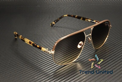 Pre-owned Tom Ford Ft1019 28f Metal Shiny Rose Gold Gradient Brown 59 Mm Men's Sunglasses