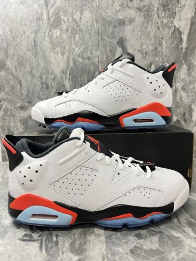 Pre-owned Nike Air Jordan Low Infrared White Black Golf Shoes