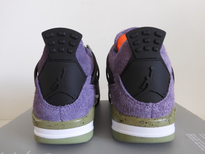 Pre-owned Jordan Wmns Nike Air  4 Retro Canyon Purple-safety Orange Sz 5.5 [aq9129-500]