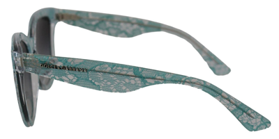 Pre-owned Dolce & Gabbana Sunglasses Dg4190 Blue Lace Crystal Acetate Butterfly Rrp 440usd In Gray