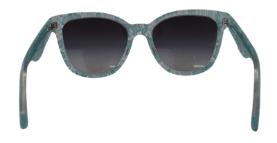 Pre-owned Dolce & Gabbana Sunglasses Dg4190 Blue Lace Crystal Acetate Butterfly Rrp 440usd In Gray