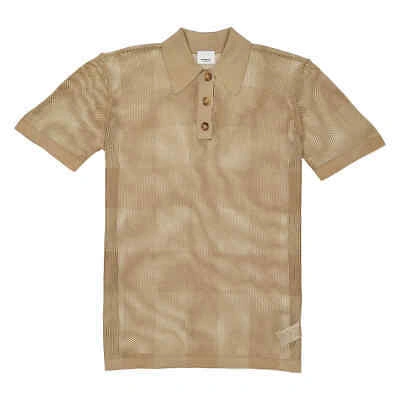 Pre-owned Burberry Ladies Honey Zadey Check Polo Shirt In Brown