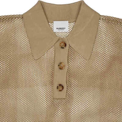 Pre-owned Burberry Ladies Honey Zadey Check Polo Shirt In Brown
