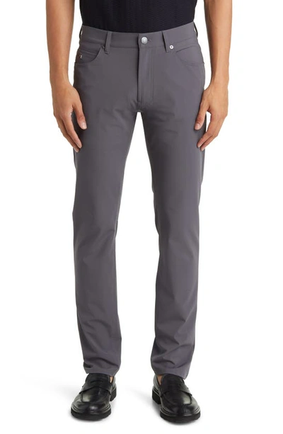 Shop Emporio Armani Tech Stretch 5-pocket Pants In Grey