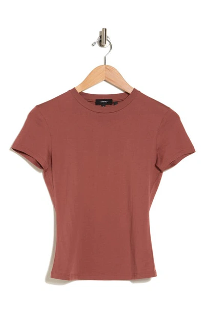 Shop Theory Tiny Apex Organic Pima Cotton T-shirt In Copper Rust