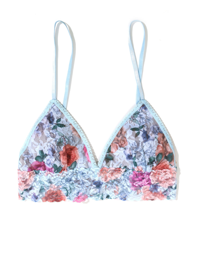 Shop Hanky Panky Printed Signature Lace Padded Triangle Bralette In Multicolor