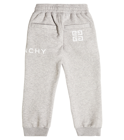 Shop Givenchy Logo Cotton-blend Jersey Sweatpants In Grey