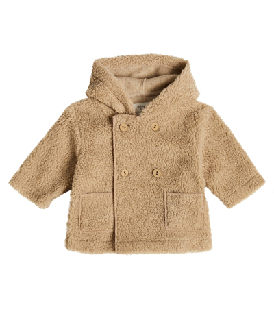 Il Gufo Baby Faux Shearling Coat In Beige
