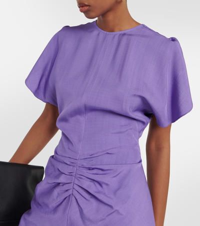 Shop Victoria Beckham Crêpe Midi Dress In Purple