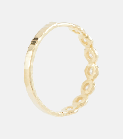 Octavia Elizabeth Edith 18kt Gold Hoop Earrings With Diamonds In Gold