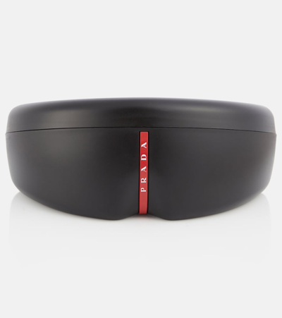 Prada Linea Rossa Mask Sunglasses In White