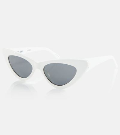 Shop Attico X Linda Farrow Dora Sunglasses In White