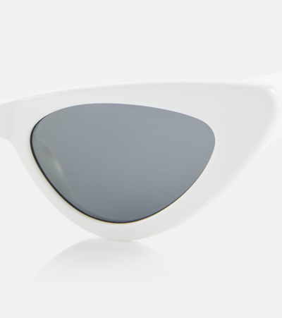 Shop Attico X Linda Farrow Dora Sunglasses In White