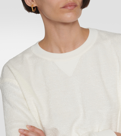 Shop Loro Piana Cotton And Linen Sweater In White