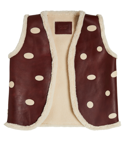 Donsje Caro Leather Vest In Brown