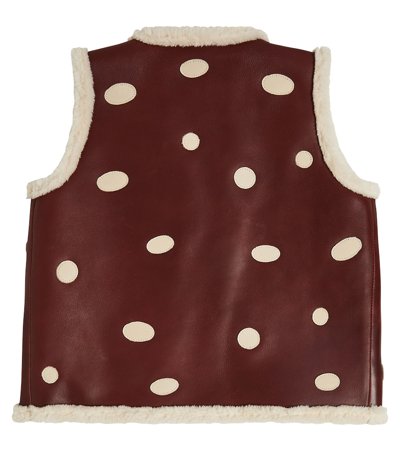 Shop Donsje Caro Leather Vest In Brown