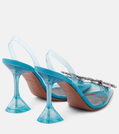 Amina Muaddi 95mm Rosie Glass Pumps In Blue