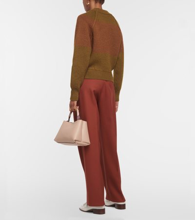 Shop Tod's Wool Sweater In Brown