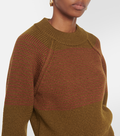 Shop Tod's Wool Sweater In Brown