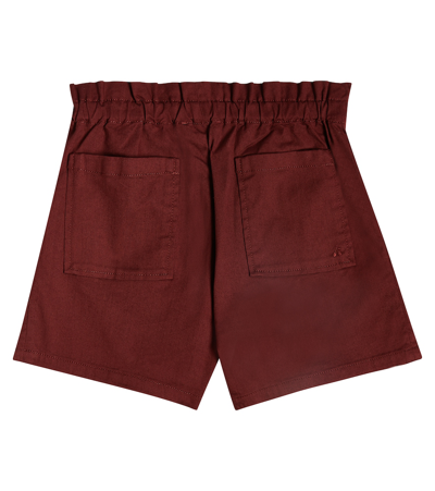 Shop Bonpoint Milly Cotton-blend Twill Shorts In Red