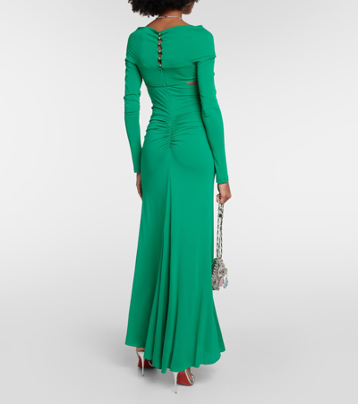 Rabanne Chain-embellished Jersey Maxi Dress In Black
