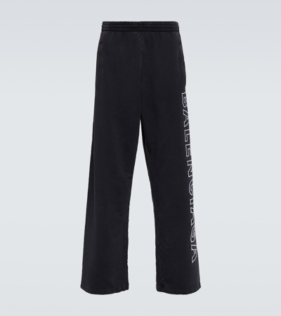 Shop Balenciaga Cotton Sweatpants In Black