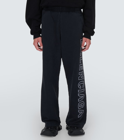 Shop Balenciaga Cotton Sweatpants In Black