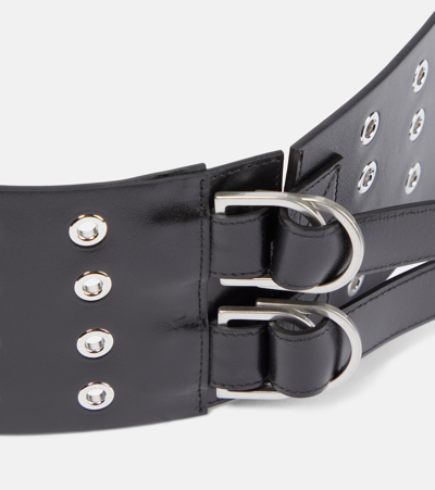 Shop Blumarine Leather Belt In Black