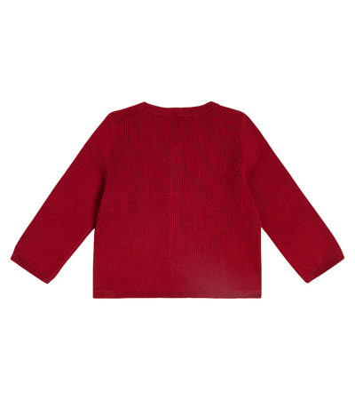 Shop Bonpoint Baby Carina Cardigan In Red