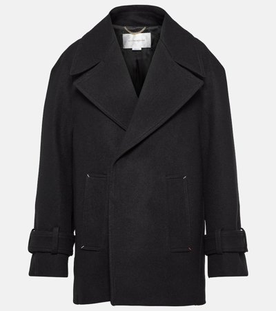 Shop Victoria Beckham Wool-blend Pea Coat In Black