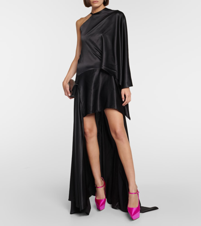 Amina Muaddi Yigit Pumps In Luxurious Satin In Pink