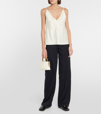 Shop Jil Sander Scalloped Camisole In White