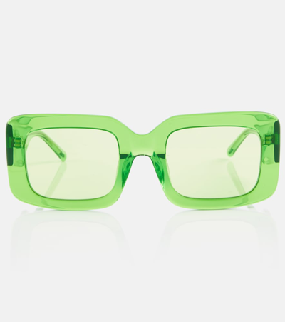Shop Attico X Linda Farrow Jorja Sunglasses In Green
