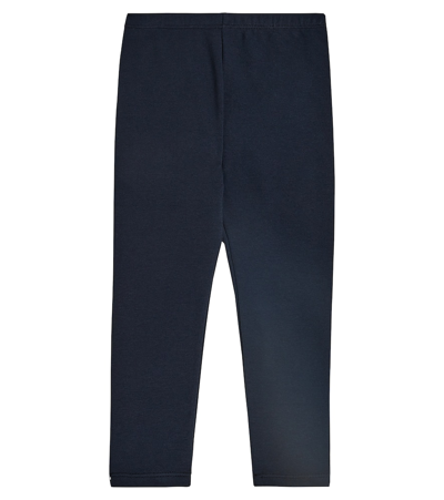 Shop Il Gufo Cotton-blend Leggings In Blue