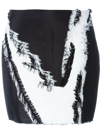 Versace Printed Mini Skirt In Black
