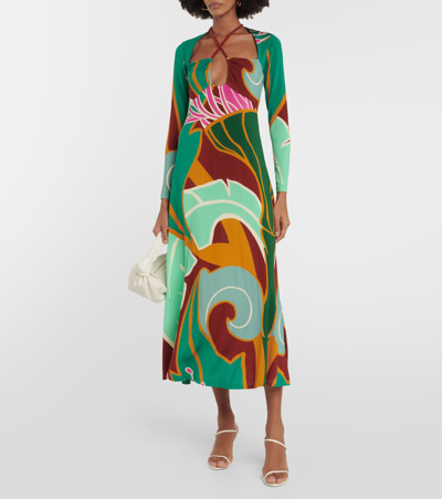 Shop Johanna Ortiz Printed Maxi Dress In Multicoloured