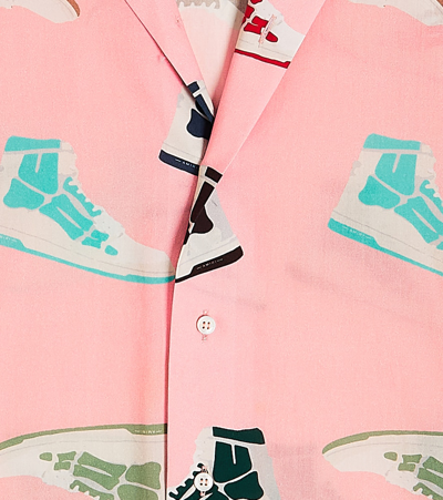 Amiri Skel Top Printed Cotton Shirt In Pink