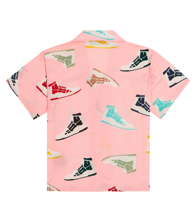 Amiri Skel Top Printed Cotton Shirt In Pink