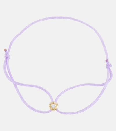 Shop Octavia Elizabeth Parachute Nesting Gem 18kt Gold Bracelet With Diamond In Purple