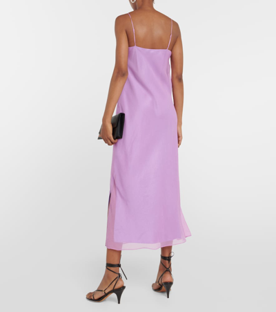 Shop Vince Silk Slip Dress In Purple
