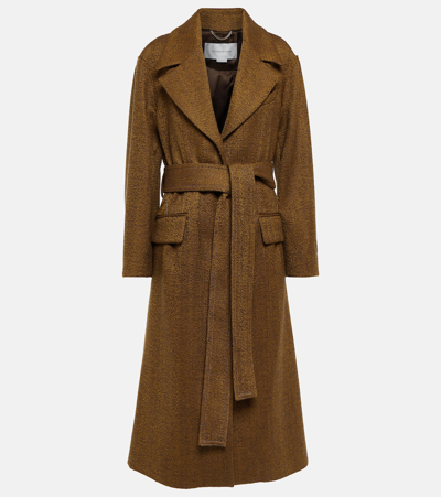 Shop Victoria Beckham Wool-blend Coat In Brown