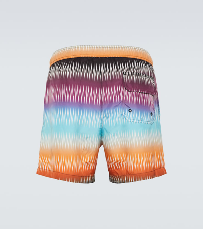 Shop Missoni Zig-zag Swim Trunks In Multicoloured