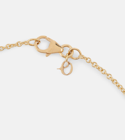 Octavia Elizabeth Nesting Gem 18kt Gold Necklace With Emerald In Gold