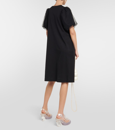 Shop Simone Rocha Embellished Midi Dress In Black