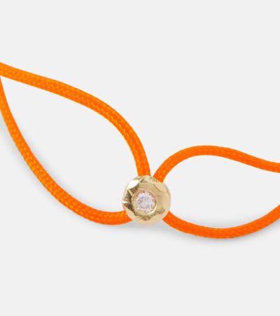 Octavia Elizabeth Parachute Nesting Gem 18kt Gold Bracelet With Diamond In Orange