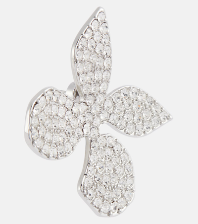 Shop Area Butterfly Crystal Earrings In Silver