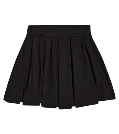 Balmain Button-detail Pleated Skirt In Black