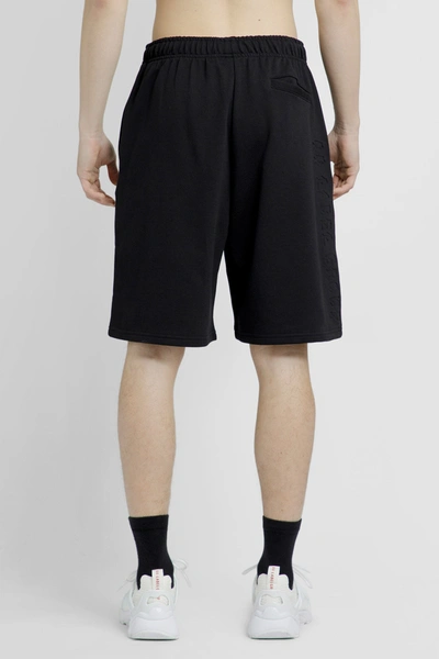 44 Label Group Logo-print Cotton Track Shorts In Black