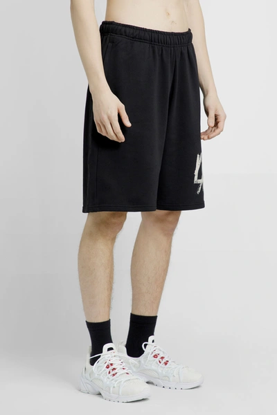44 Label Group Logo-print Cotton Track Shorts In Black